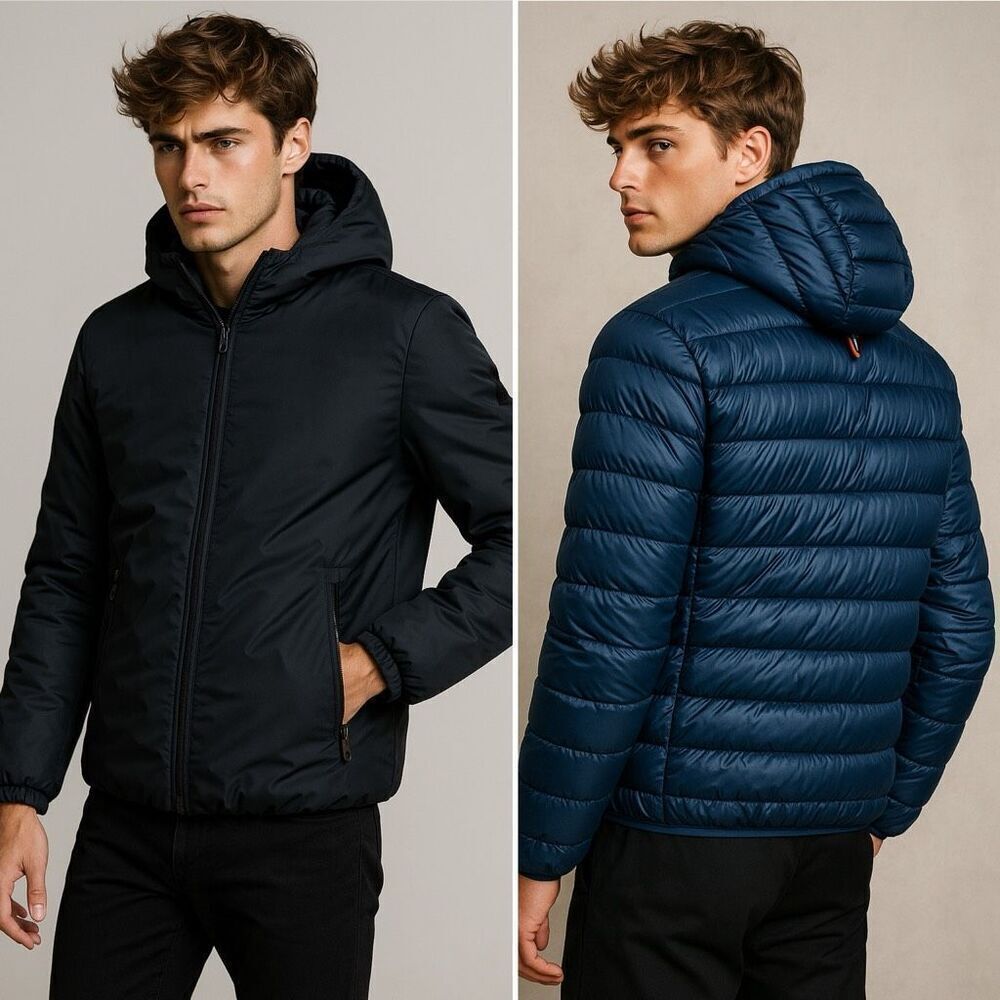 RRD Roberto Ricci Designs Men’s Reversible Down Puffer Jacket Hooded 46/ S